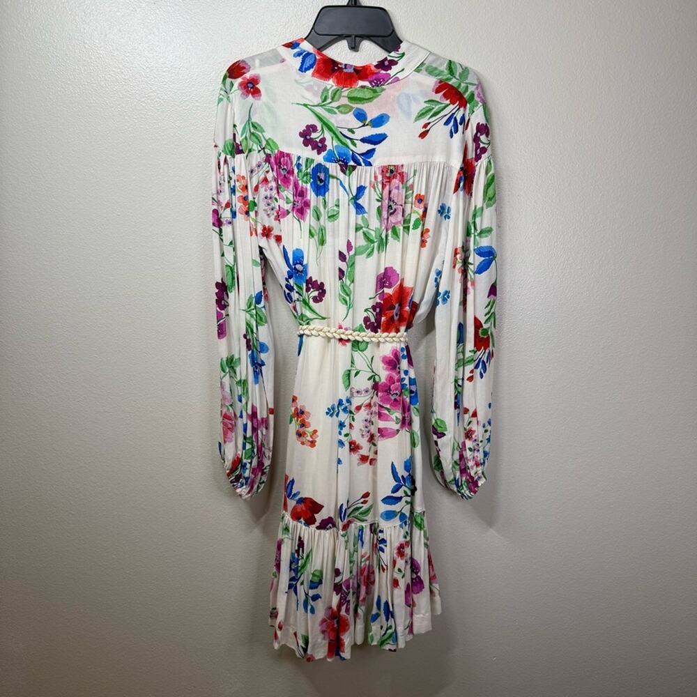 NWT OLIVACEOUS The Annie Dress Button Down Floral Design Long Sleeve Size Small - Picture 6 of 7